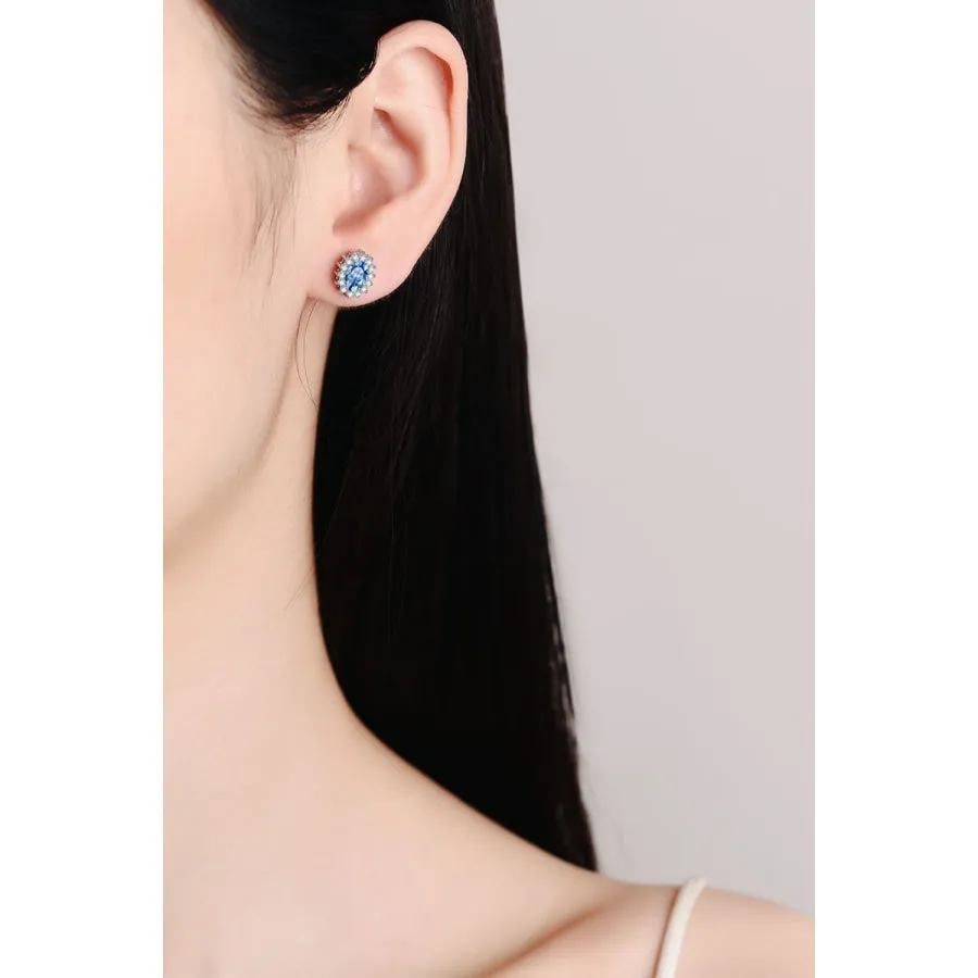 1 Carat Moissanite 925 Sterling Silver Stud Earrings