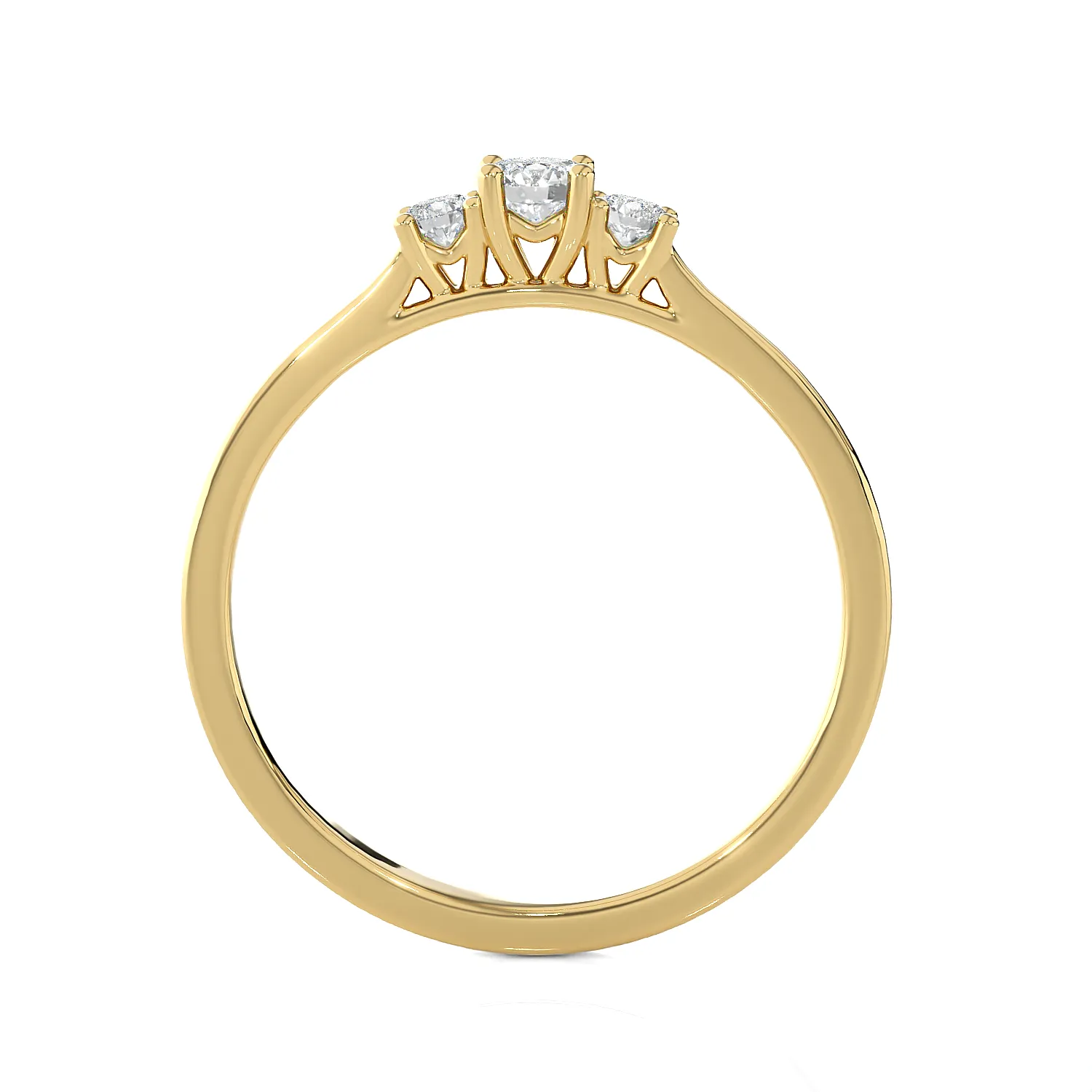 1/4 ctw Round Three Stone Lab Grown Diamond Ring