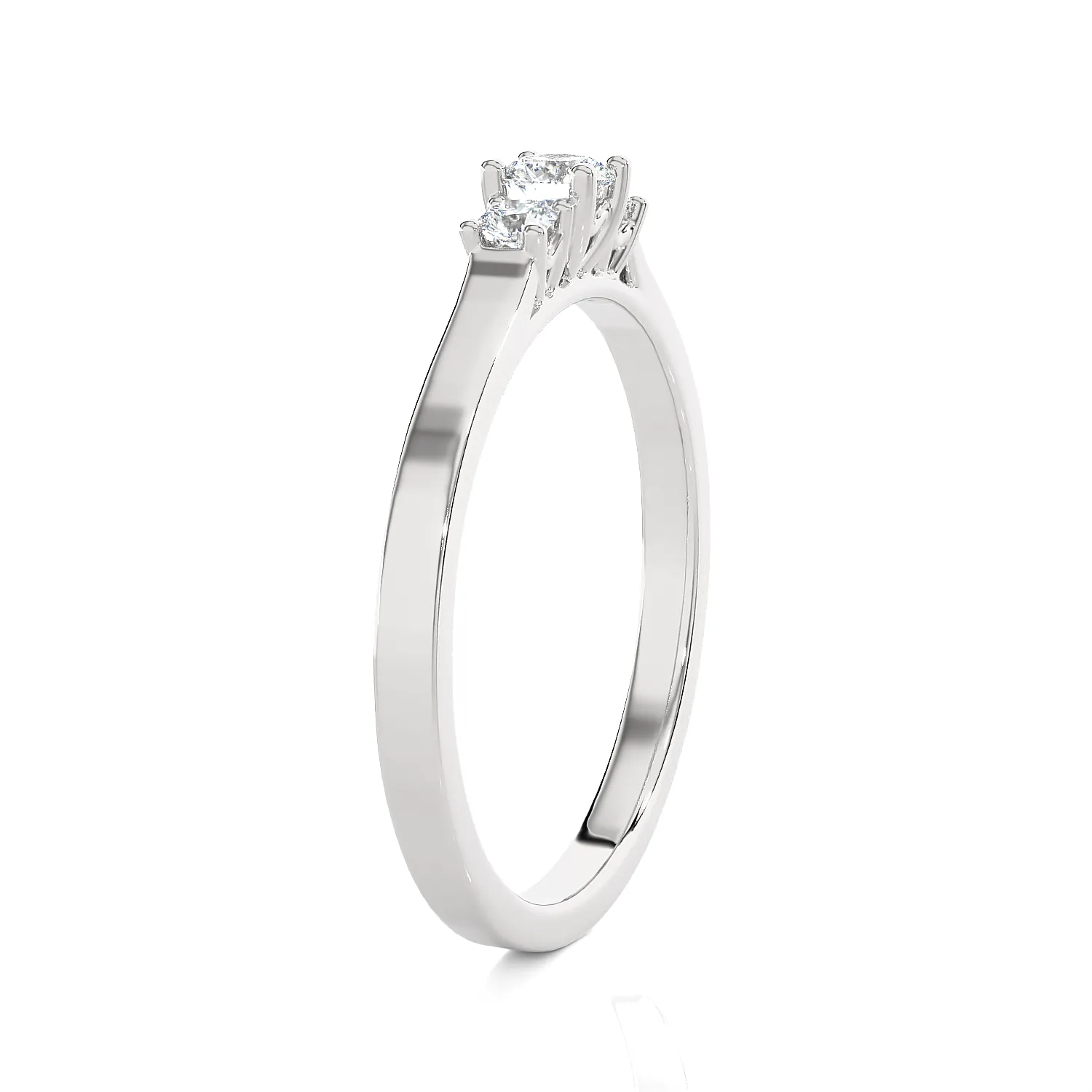 1/4 ctw Round Three Stone Lab Grown Diamond Ring