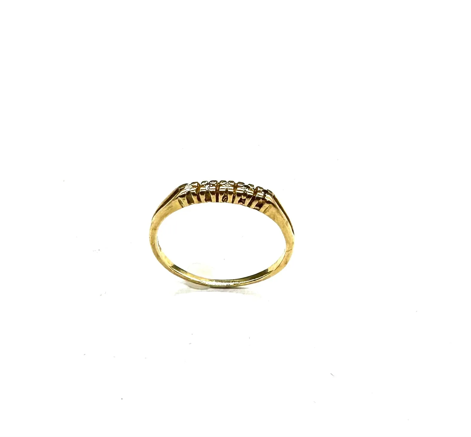14k Gold Diamond Accented 2mm Band