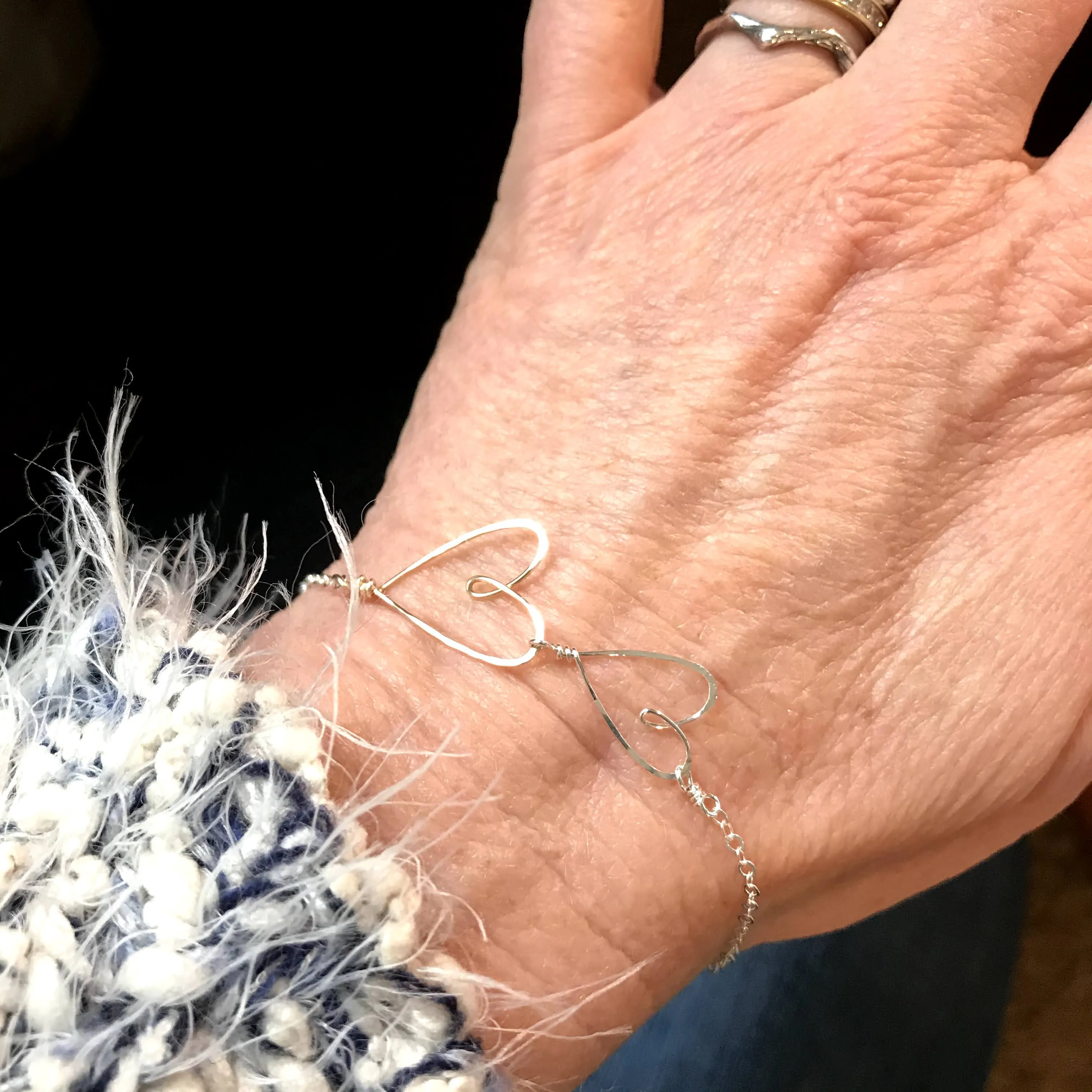 2 Small Hearts Bracelet