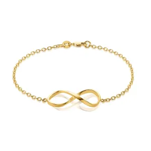 9ct Yellow Gold Silver Filled 19cm Infinity Bracelet