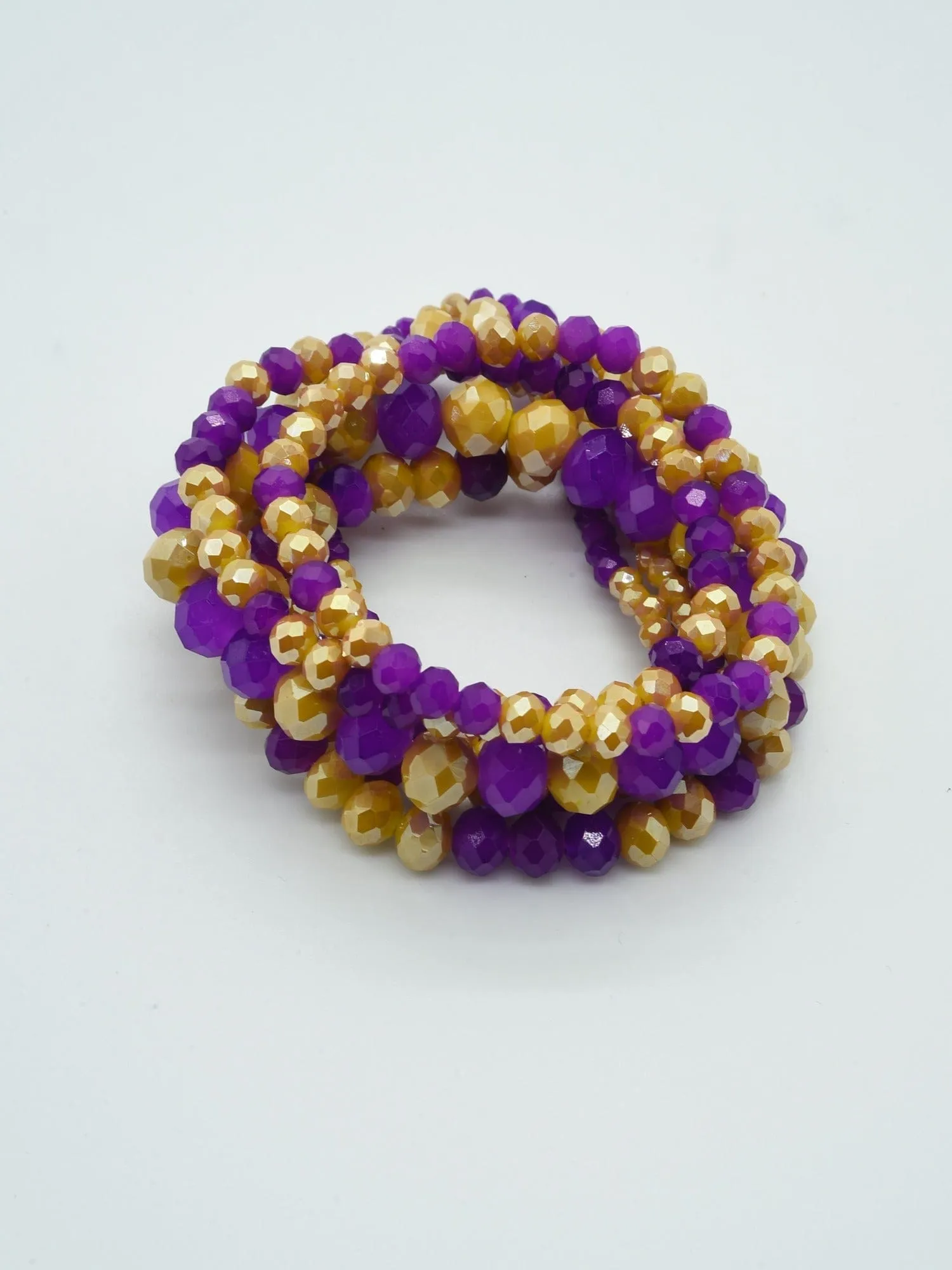 CB2177 7 Piece Glass Beaded Bracelet Set