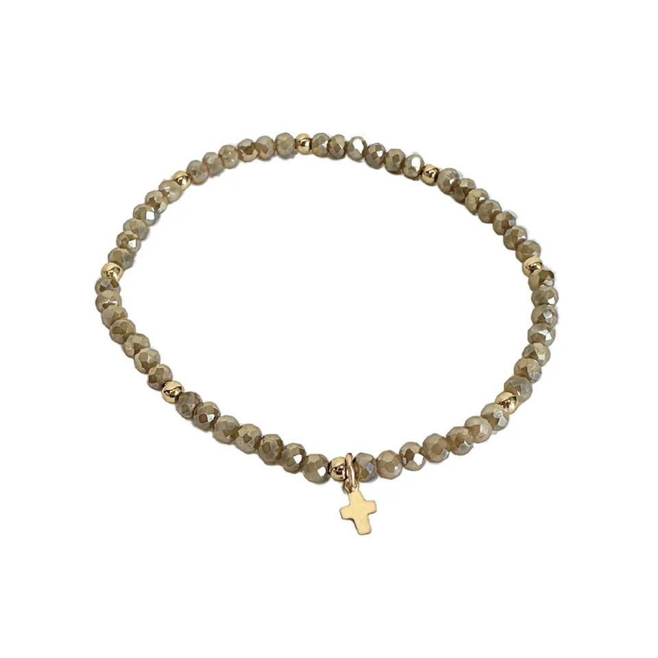 Champagne Cross Bracelet