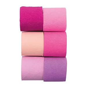 Crepe Paper Streamer Set - Pinks
