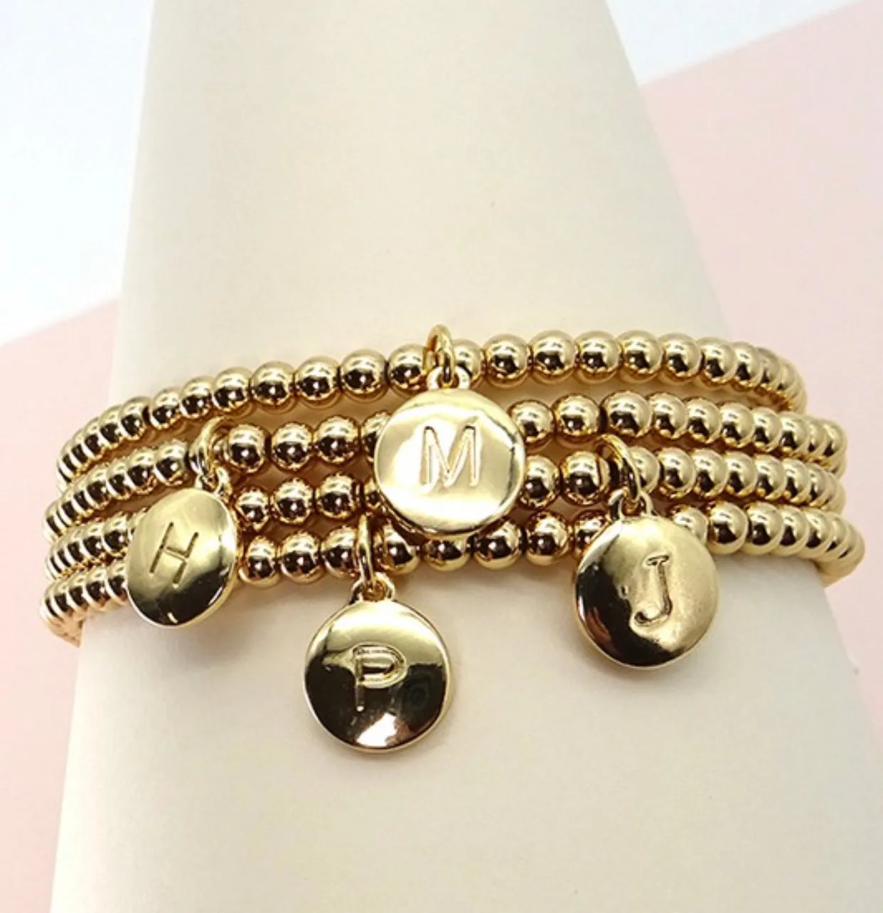 Engraved initial bracelet