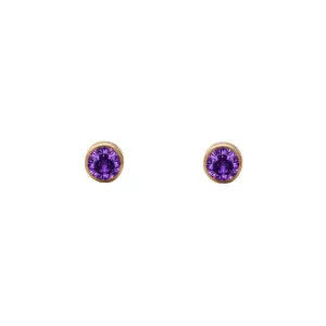 February Amethyst Studs