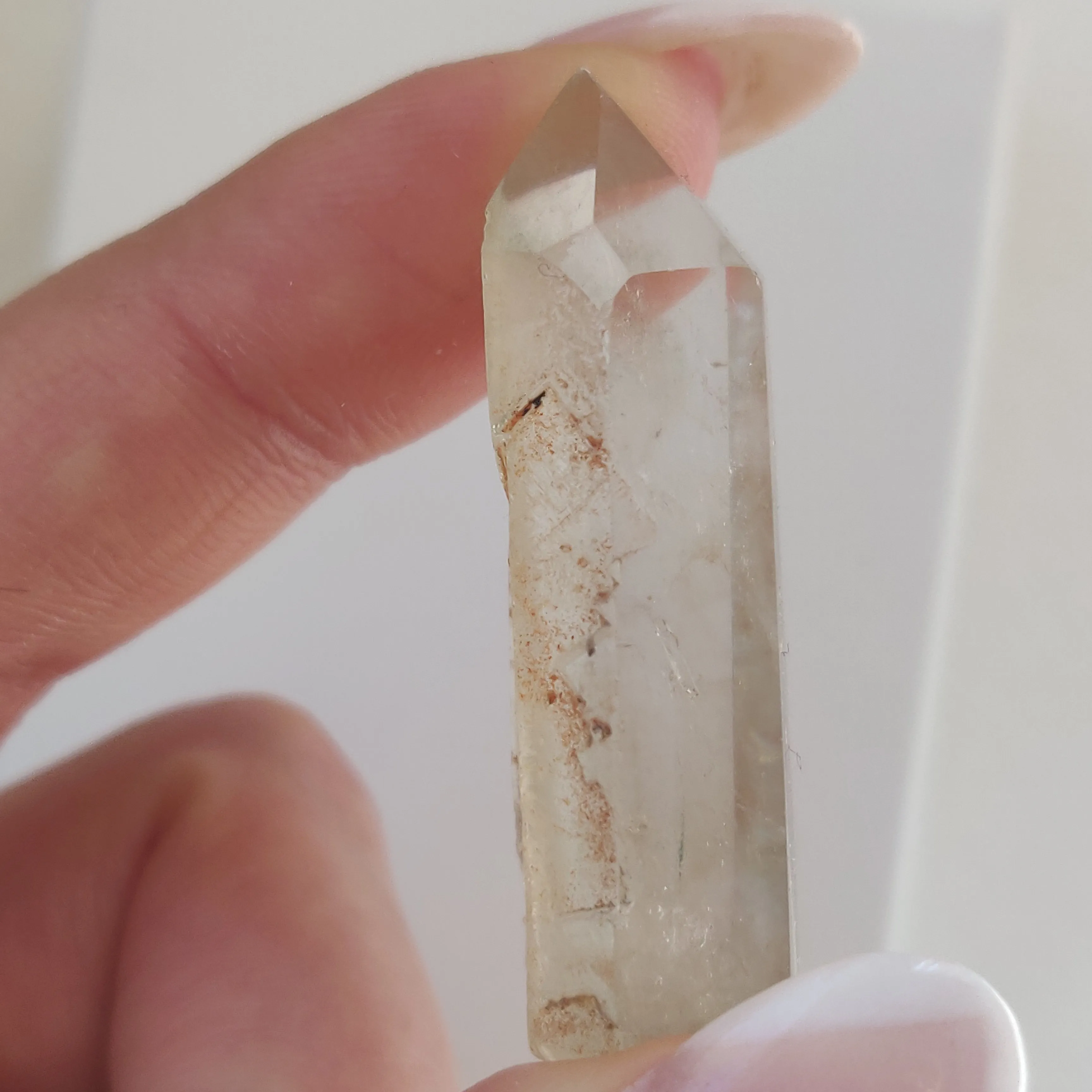 Garden Quartz Point, Lodolite Point (#4G)