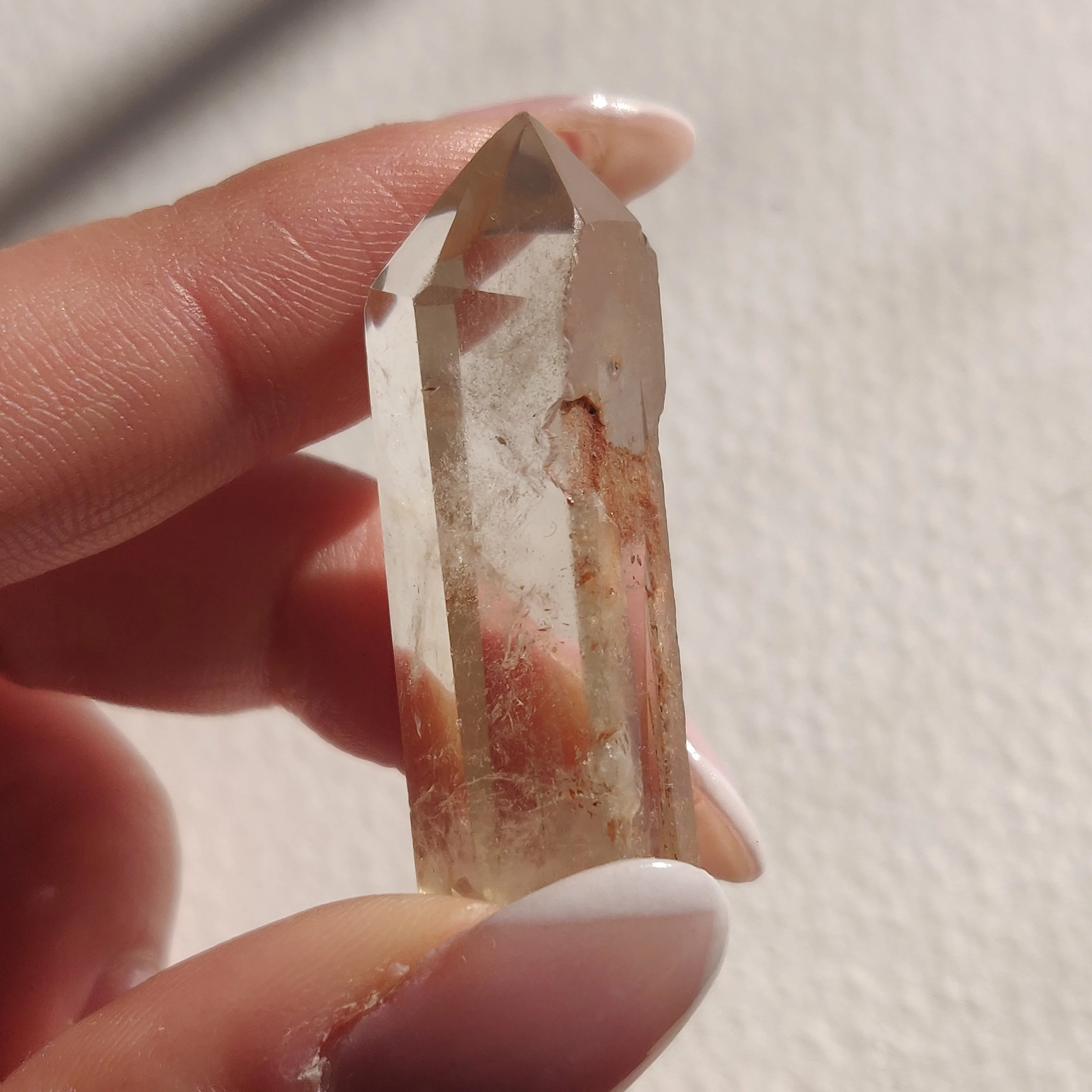 Garden Quartz Point, Lodolite Point (#4G)