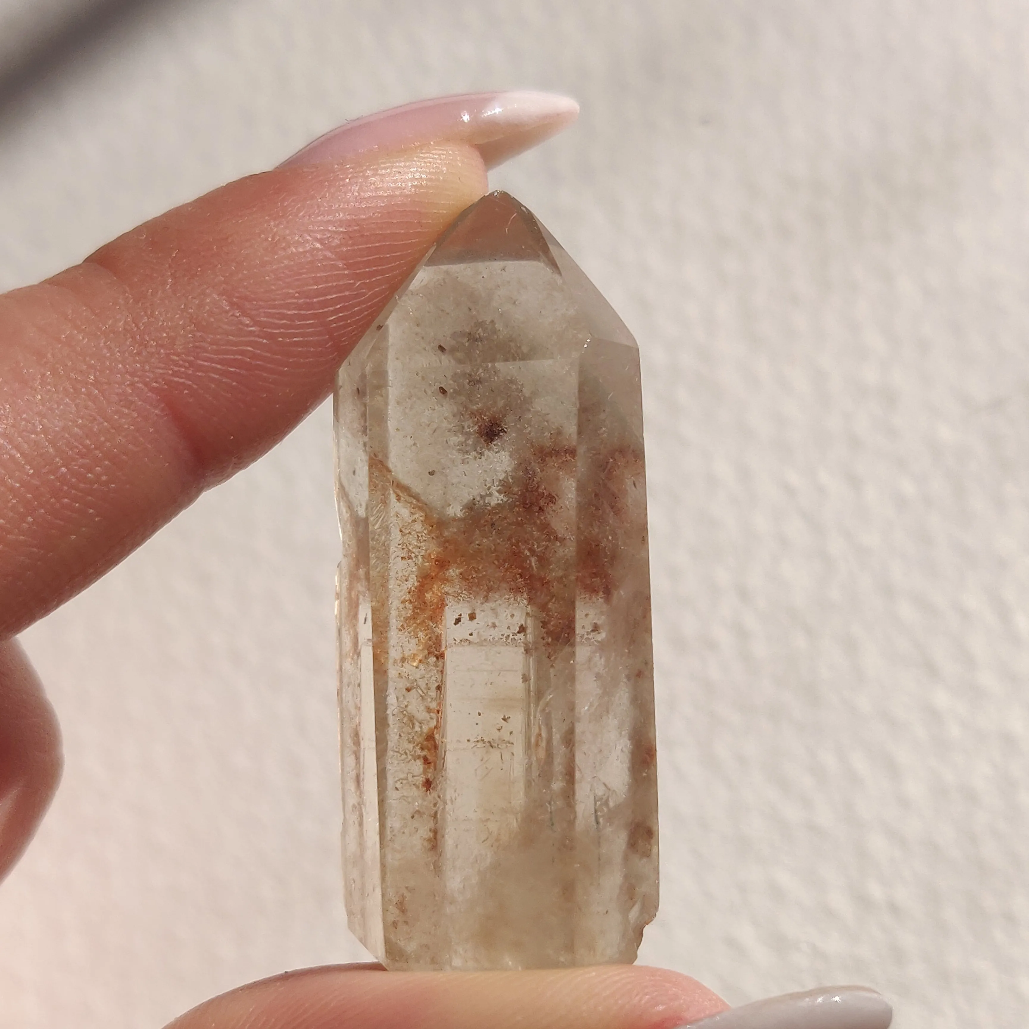 Garden Quartz Point, Lodolite Point (#4G)