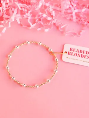Lively Mixed Metals Beaded Bracelet