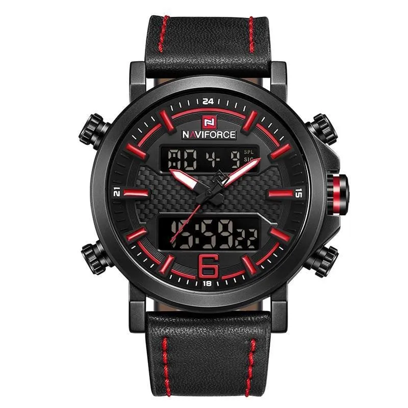 Men's Leather Quartz Watch