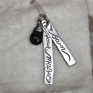 Own Your Magic Sterling silver and ruby necklace