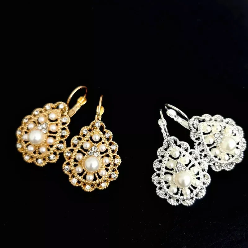 Pearl bridal jewelry set