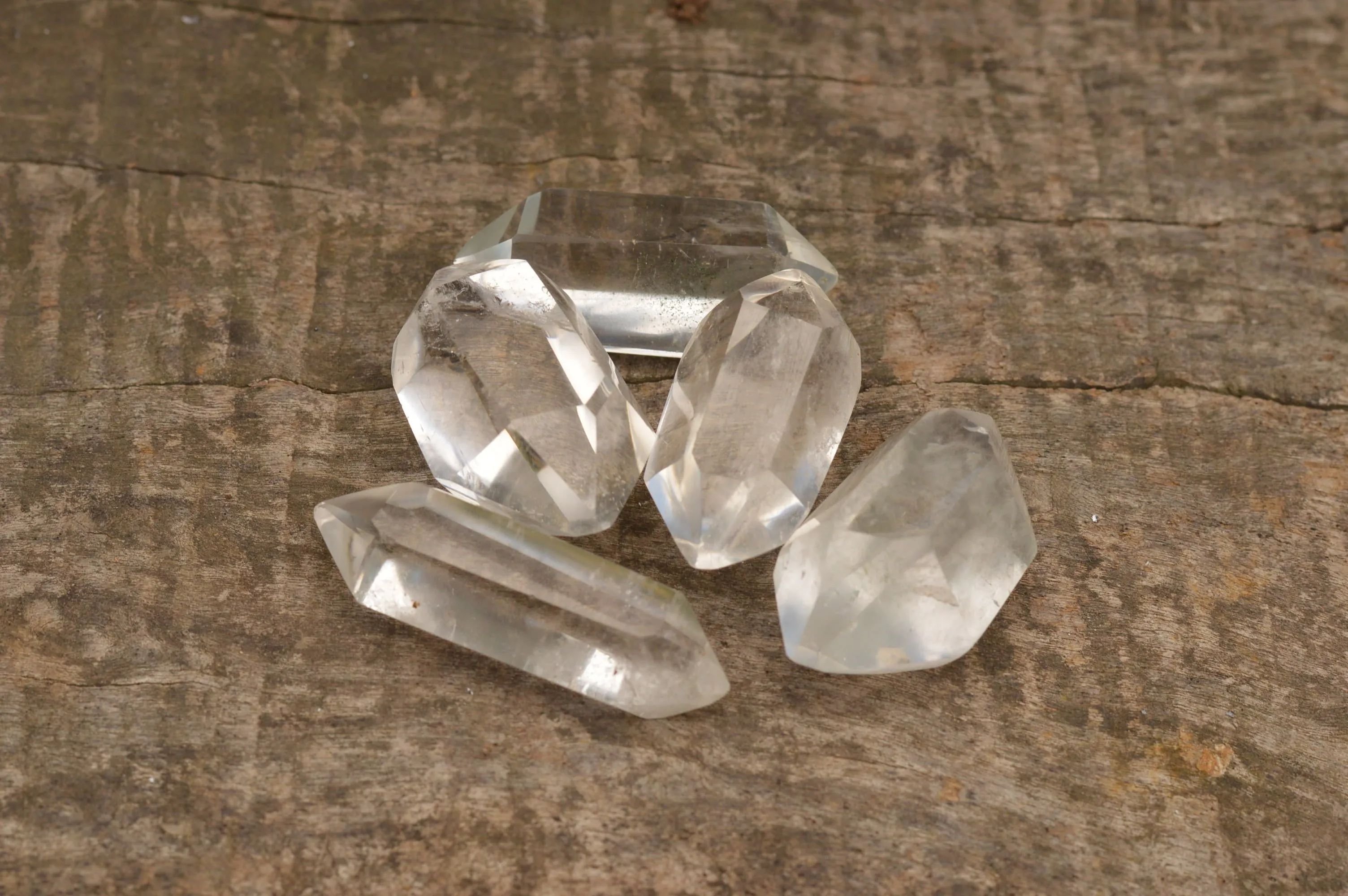 Polished Mini Double Terminated Clear Quartz Crystals x 70 From Madagascar