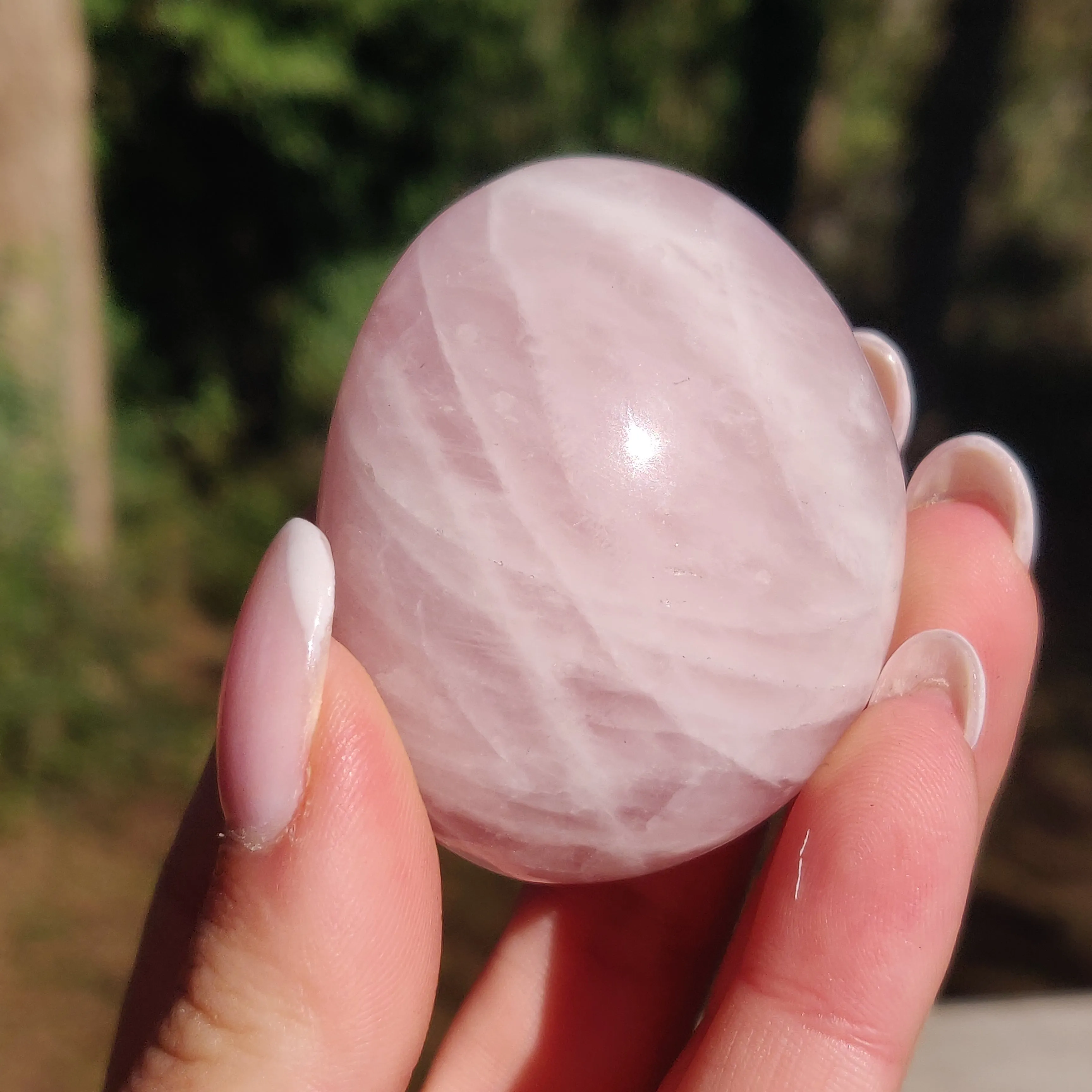 Rose Quartz Palm Stone (#13)