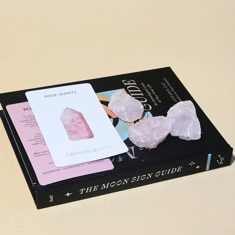 Rough Rose Quartz 3 pc