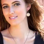 Sheild Earrings Gold Disk