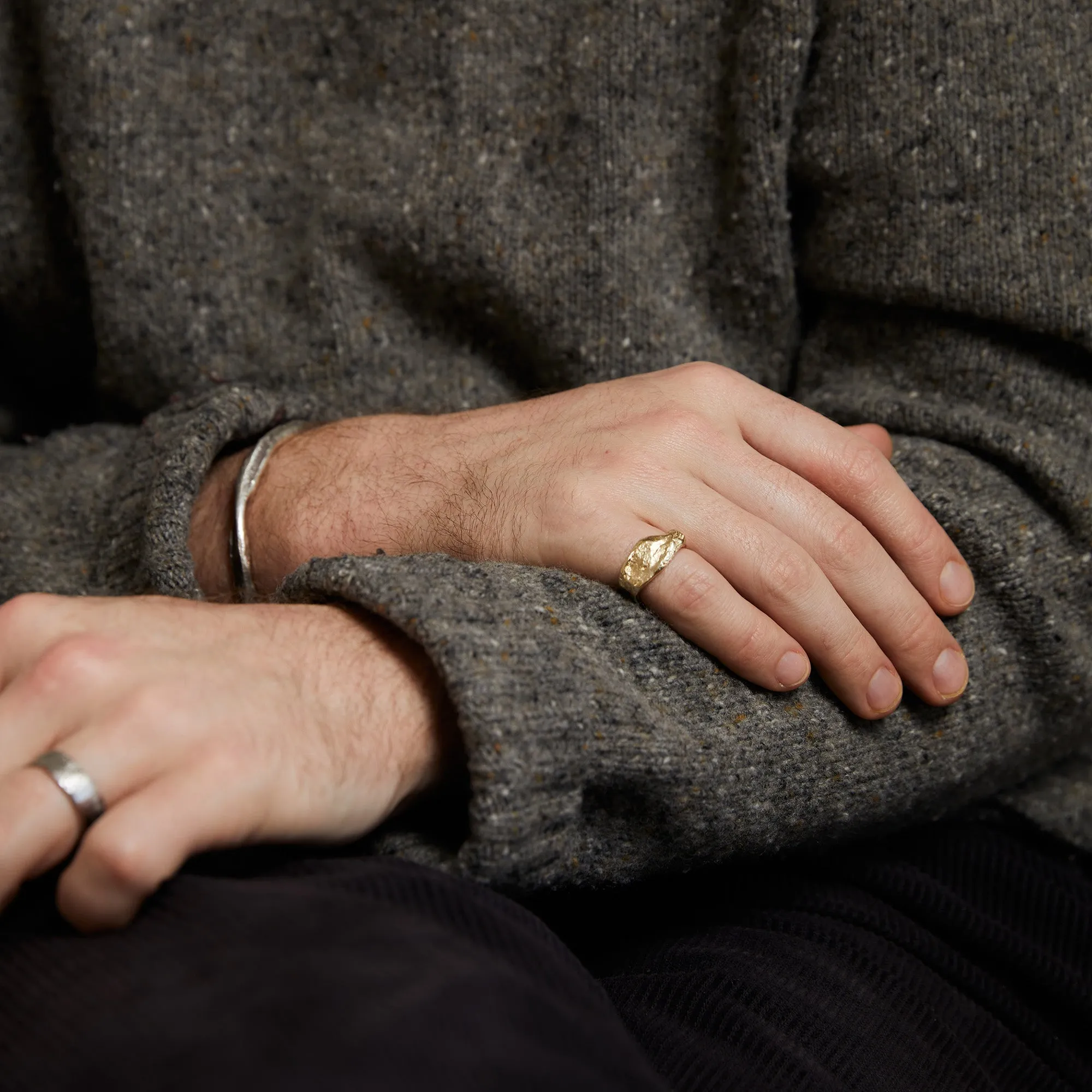 Signet Rock Ring 9ct Gold