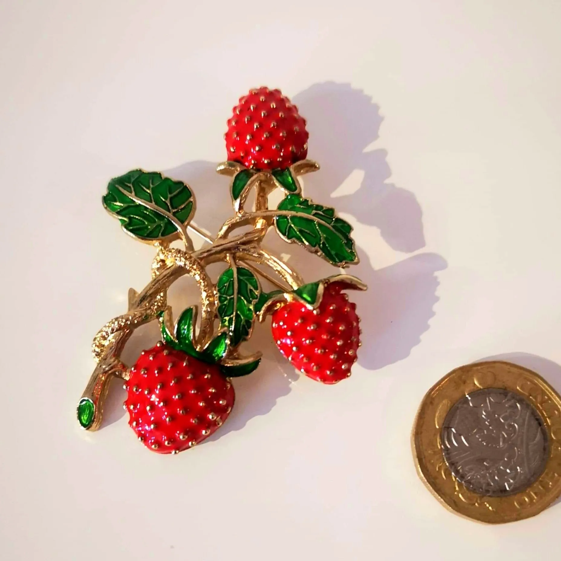Strawberry Branch Brooch